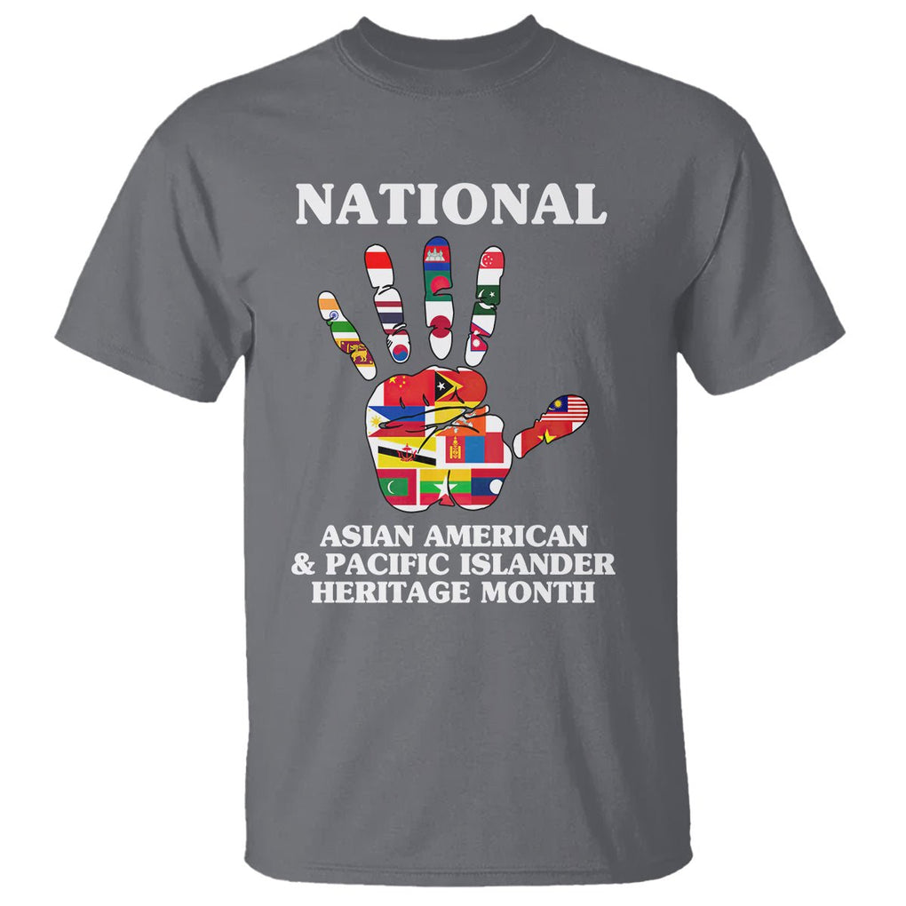 Asian American T Shirt Asian American And Pacific Islander Heritage Month Hand TS02 Charcoal Printyourwear