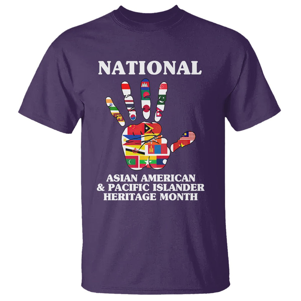 Asian American T Shirt Asian American And Pacific Islander Heritage Month Hand TS02 Purple Printyourwear