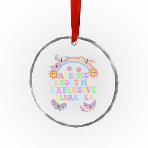Ask Me About My Explosive Diarrhea Crystal Glass Ornament Funny Edgy Adult Humor TS10 Print Your Wear