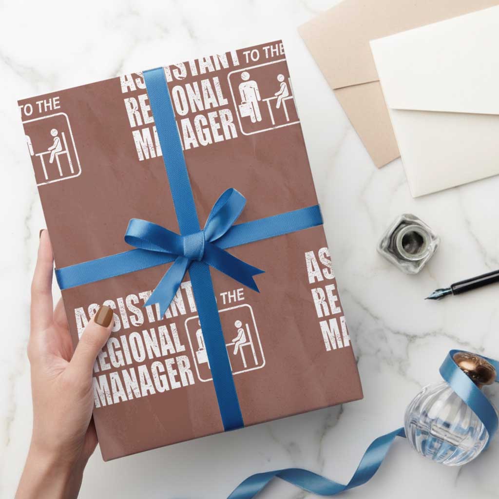 Assistant To The Regional Manager Wrapping Paper Roll Funny Dad Baby Matching TS11 Mocha Print Your Wear