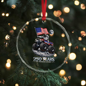 Astronaut 250 Years Of Pioneer Spirit Crystal Glass Ornament USA 250th Anniversary TS12 Print Your Wear