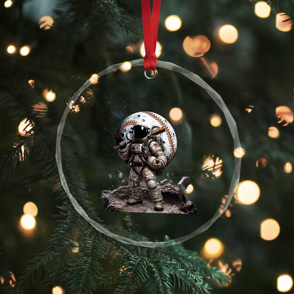 Astronaut Baseball Player Crystal Glass Ornament Distressed Houston Clutch City Sports Fans TS10 Print Your Wear