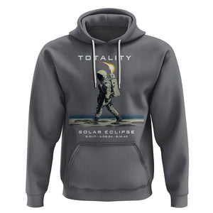 Astronaut Total Solar Eclipse Hoodie Walking American Totality Thrice In A Lifetime 2017 2024 2045 TS02 Charcoal Printyourwear