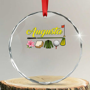 Augusta Georgia Golf Traditions Vintage Crystal Glass Ornament Pimento Cheese Southern Golfing Fan TS10 Transparent Glass 3'' Circle Print Your Wear