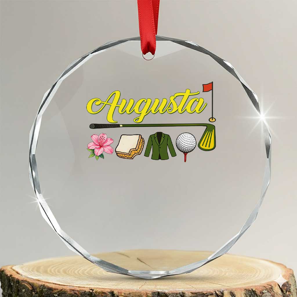 Augusta Georgia Golf Traditions Vintage Crystal Glass Ornament Pimento Cheese Southern Golfing Fan TS10 Transparent Glass 3'' Circle Print Your Wear