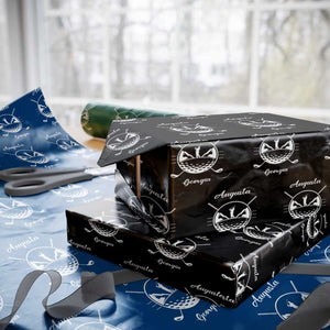 Augusta Georgia Golfing Lover Wrapping Paper Roll Southern Sports Traditions Retro Varsity Golf Fan TS02 Black Print Your Wear