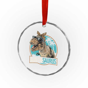Auntiesaurus Funny Dinosaur Aunt Crystal Glass Ornament Family Matching TS11 Print Your Wear