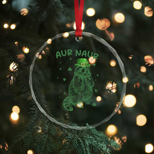 Aur Naur Raccoon St Patricks Day Crystal Glass Ornament Funny Sarcastic Oh No Australian Accent TS14 Print Your Wear