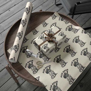 AUR Naur Cowboy Raccoon Meme Wrapping Paper Roll Funny Sarcastic Oh No Australian Accent TS14 Beige Print Your Wear