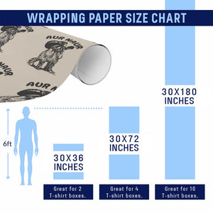 AUR Naur Cowboy Raccoon Meme Wrapping Paper Roll Funny Sarcastic Oh No Australian Accent TS14 Print Your Wear