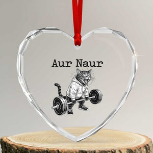 Aur Naur Raccoon Meme Heart Crystal Glass Ornament Funny Sarcastic Oh No Australian Accent TS14 Transparent Glass 3'' Heart Print Your Wear