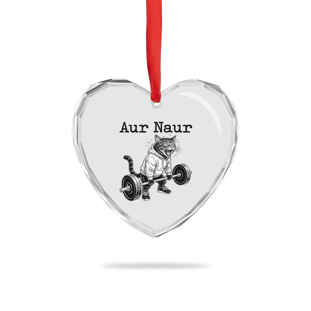 Aur Naur Raccoon Meme Heart Crystal Glass Ornament Funny Sarcastic Oh No Australian Accent TS14 Print Your Wear