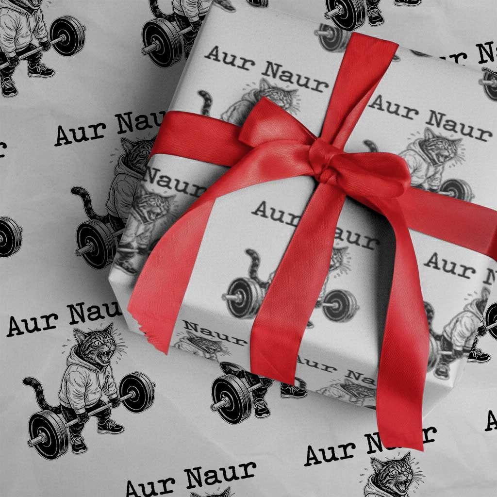 Aur Naur Raccoon Meme Wrapping Paper Roll Funny Sarcastic Oh No Australian Accent TS14 White Print Your Wear