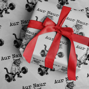 Aur Naur Raccoon Meme Wrapping Paper Roll Funny Sarcastic Oh No Australian Accent TS14 White Print Your Wear