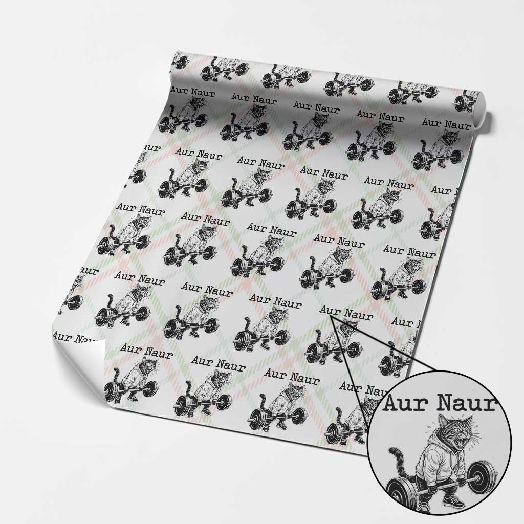 Aur Naur Raccoon Meme Wrapping Paper Roll Funny Sarcastic Oh No Australian Accent TS14 Christmas Plaid Print Your Wear