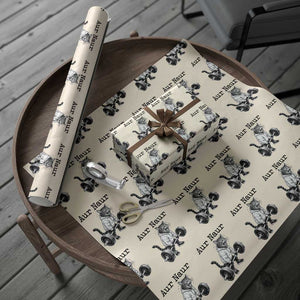 Aur Naur Raccoon Meme Wrapping Paper Roll Funny Sarcastic Oh No Australian Accent TS14 Beige Print Your Wear