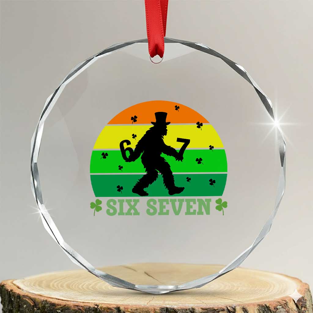 Aur Naur Bigfoot Meme Crystal Glass Ornament Funny Sasquatch Sarcastic Oh No Australian Accent TS14 Transparent Glass 3'' Circle Print Your Wear