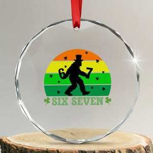 Aur Naur Bigfoot Meme Crystal Glass Ornament Funny Sasquatch Sarcastic Oh No Australian Accent TS14 Transparent Glass 3'' Circle Print Your Wear
