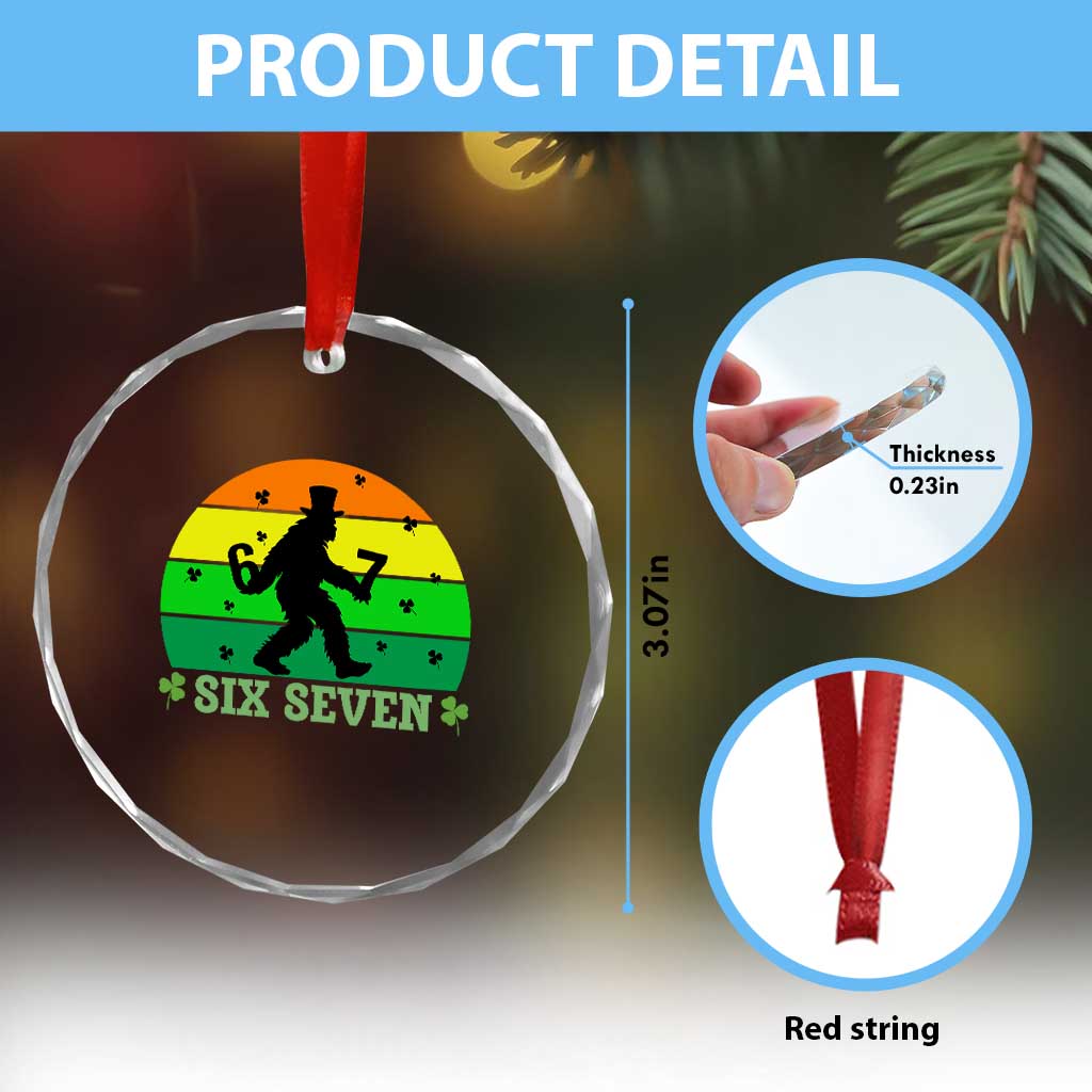 Aur Naur Bigfoot Meme Crystal Glass Ornament Funny Sasquatch Sarcastic Oh No Australian Accent TS14 Print Your Wear