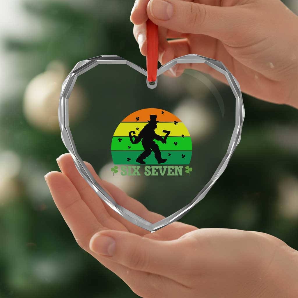 Aur Naur Bigfoot Meme Heart Crystal Glass Ornament Funny Sasquatch Sarcastic Oh No Australian Accent TS14 Print Your Wear