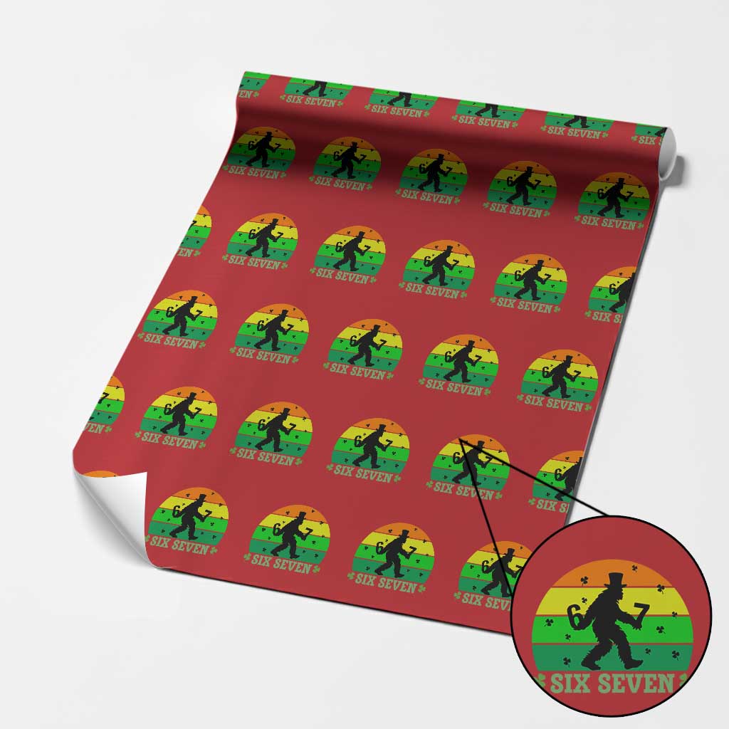 Aur Naur Bigfoot Meme Wrapping Paper Roll Funny Sasquatch Sarcastic Oh No Australian Accent TS14 Red Print Your Wear
