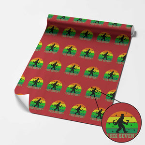 Aur Naur Bigfoot Meme Wrapping Paper Roll Funny Sasquatch Sarcastic Oh No Australian Accent TS14 Red Print Your Wear