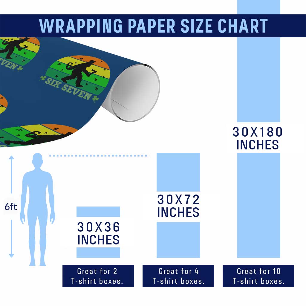 Aur Naur Bigfoot Meme Wrapping Paper Roll Funny Sasquatch Sarcastic Oh No Australian Accent TS14 Print Your Wear