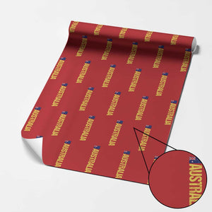 Australia Flag Wrapping Paper Roll Patriotic Country Pride Vertical Text Graphic