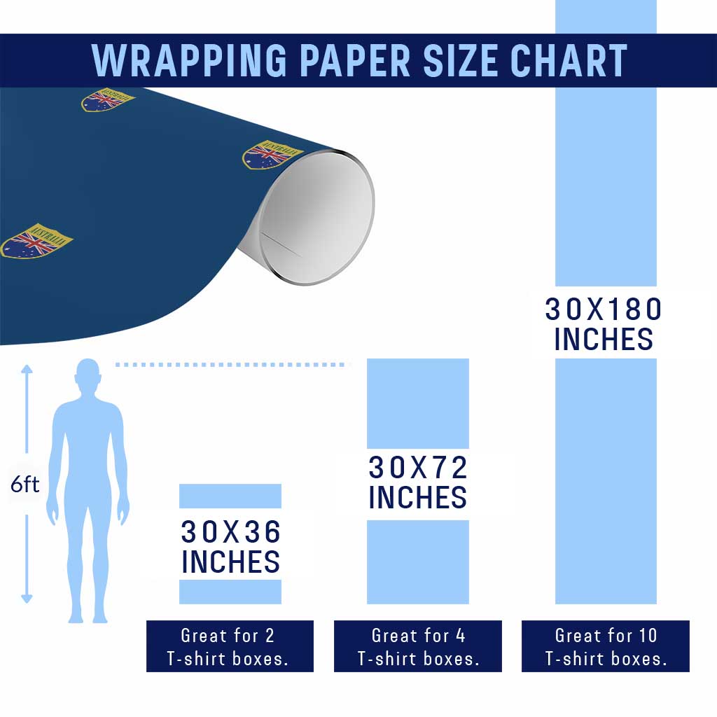 Australia Football Crest Australian Flag Pride Sporty Athletic Jersey Wrapping Paper Roll TS11 Print Your Wear
