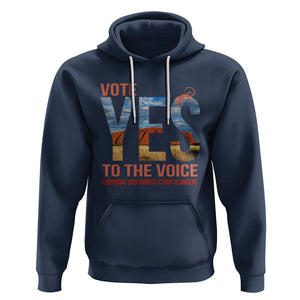Australia Indigenous Hoodie Vote Yes To The Voice Aboriginal And Torres Strait Islanders TS02 Navy Printyourwear