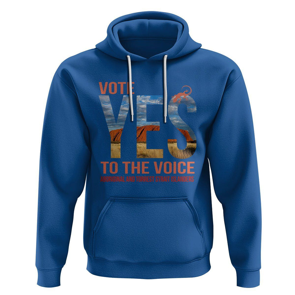 Australia Indigenous Hoodie Vote Yes To The Voice Aboriginal And Torres Strait Islanders TS02 Royal Blue Printyourwear