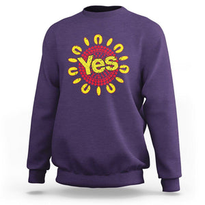 Australia Indigenous Sweatshirt Aboriginal And Torres Strait Islanders Vote Yes Voice To Parliament TS02 Purple Printyourwear