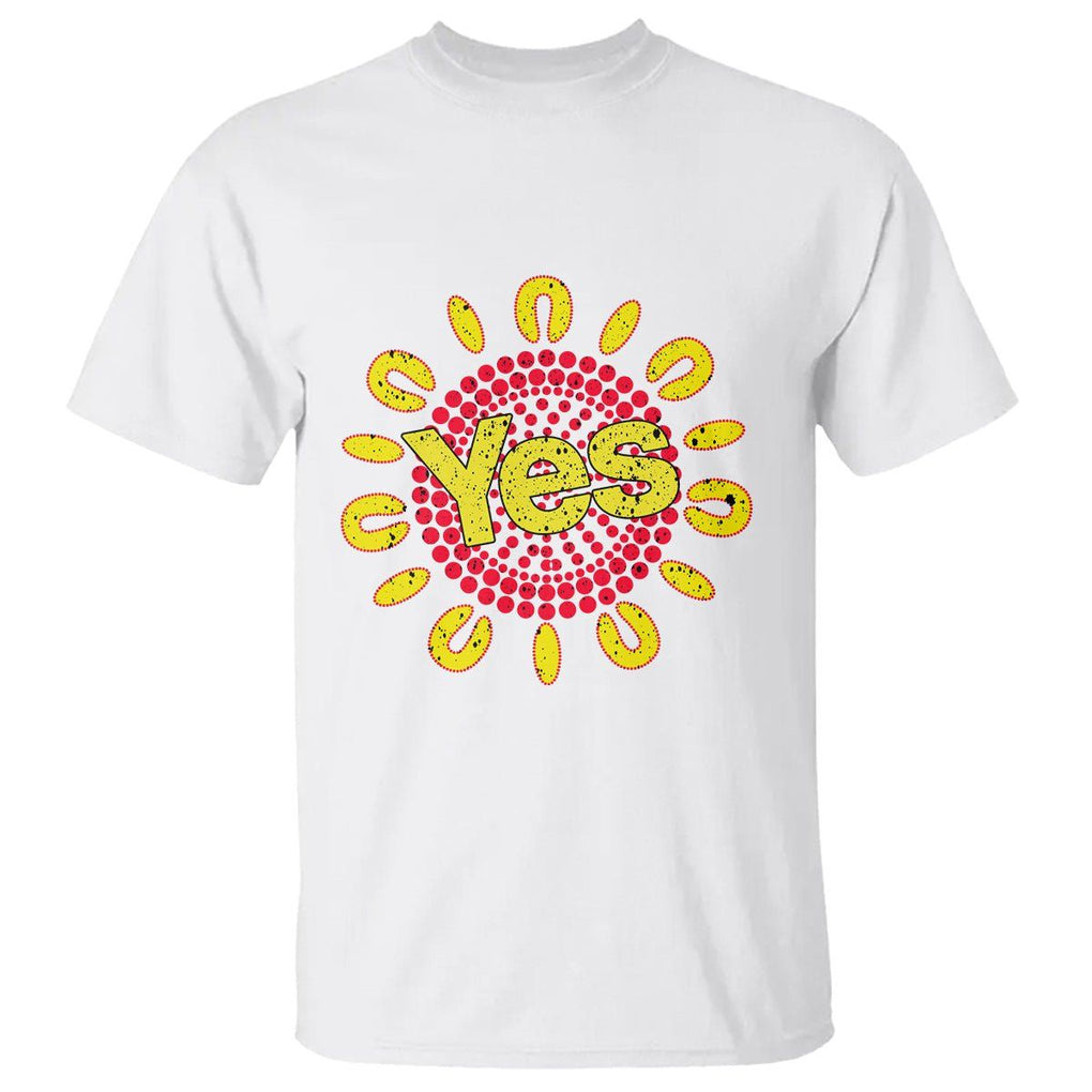 Australia Indigenous T Shirt Aboriginal And Torres Strait Islanders Vote Yes Voice To Parliament TS02 White Printyourwear