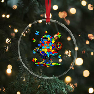 Autism Acceptance Baseball Crystal Glass Ornament Colorful Drip Graphic Neurodiversity Support TS12 Print Your Wear