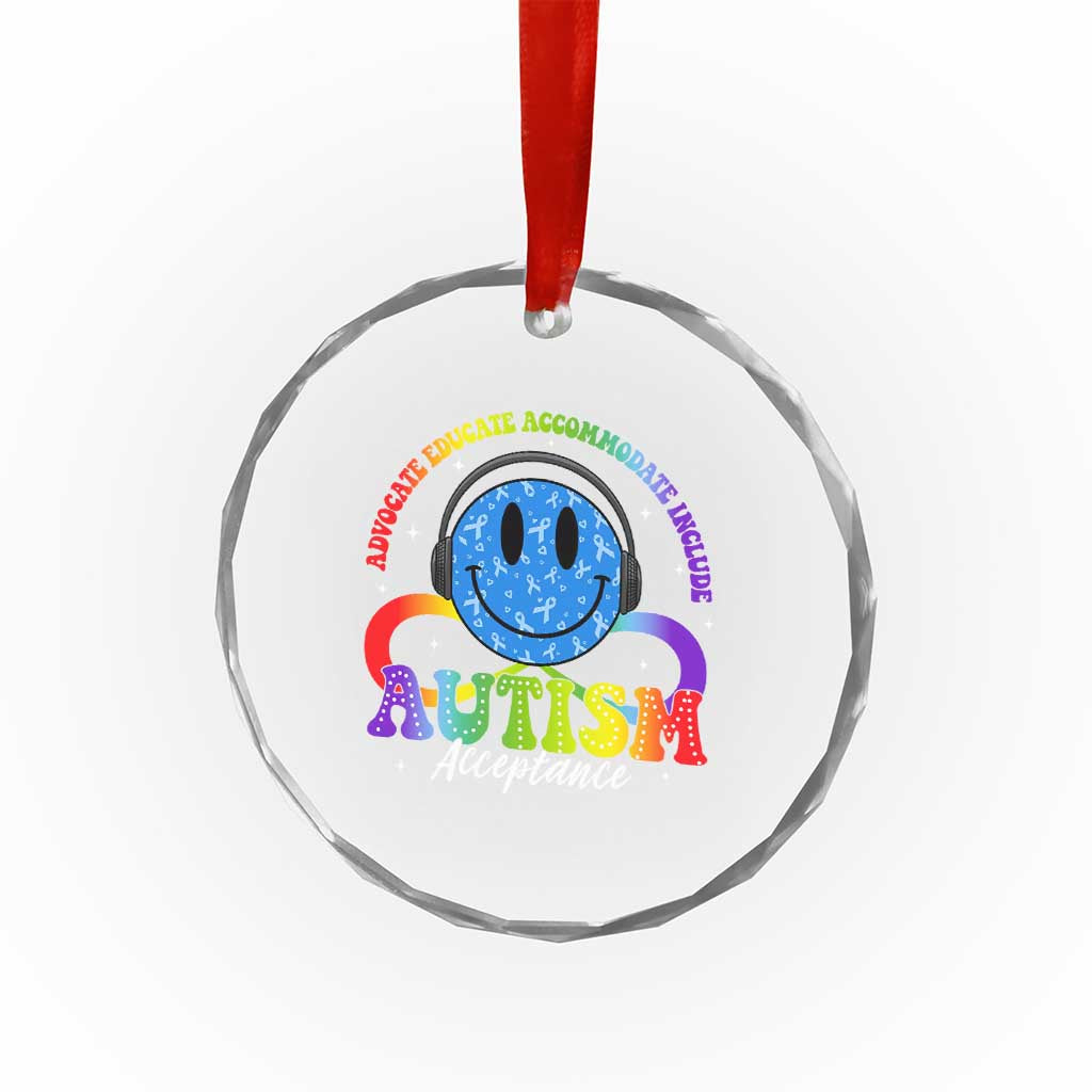 Autism Acceptance Crystal Glass Ornament Acceptance Special Education Teacher Kids TS14 Print Your Wear