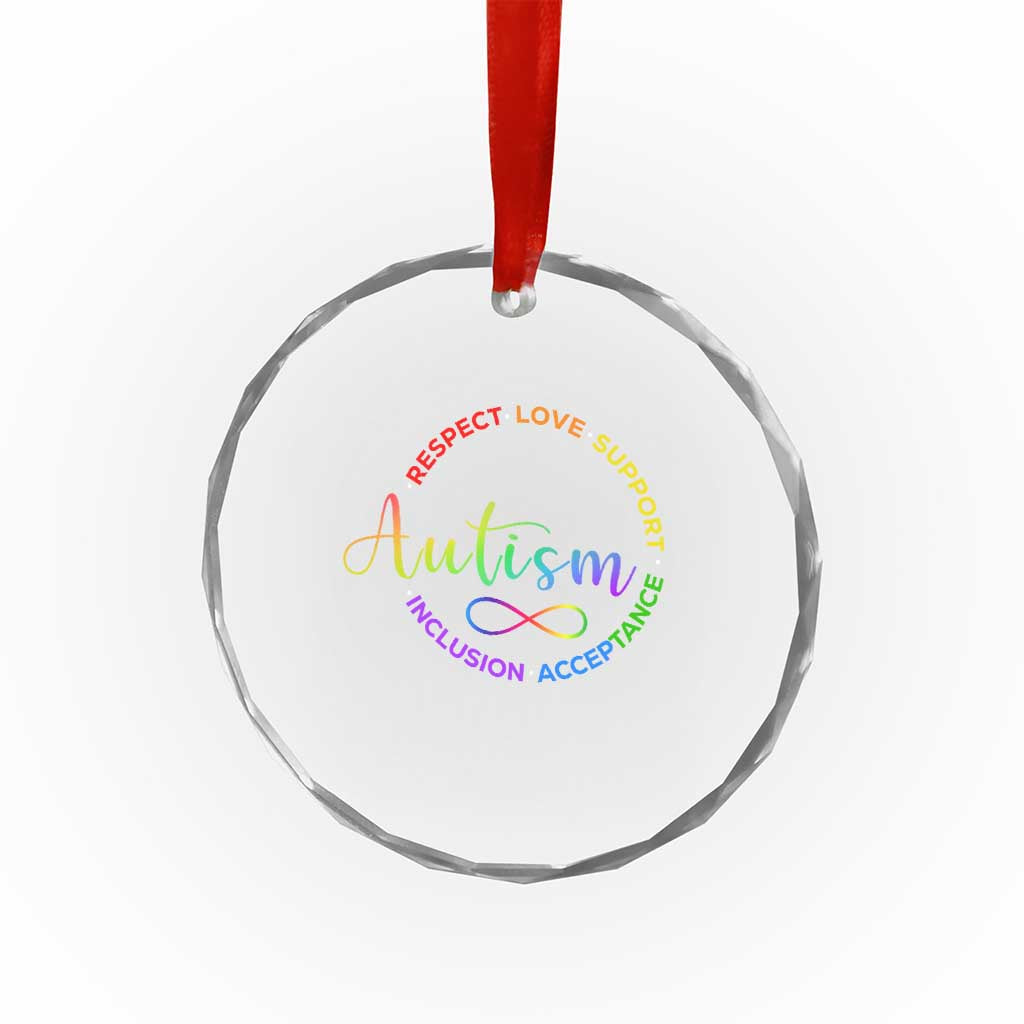 Autism Acceptance Crystal Glass Ornament Respect Love Support Autism Awareness Month TS14 Print Your Wear