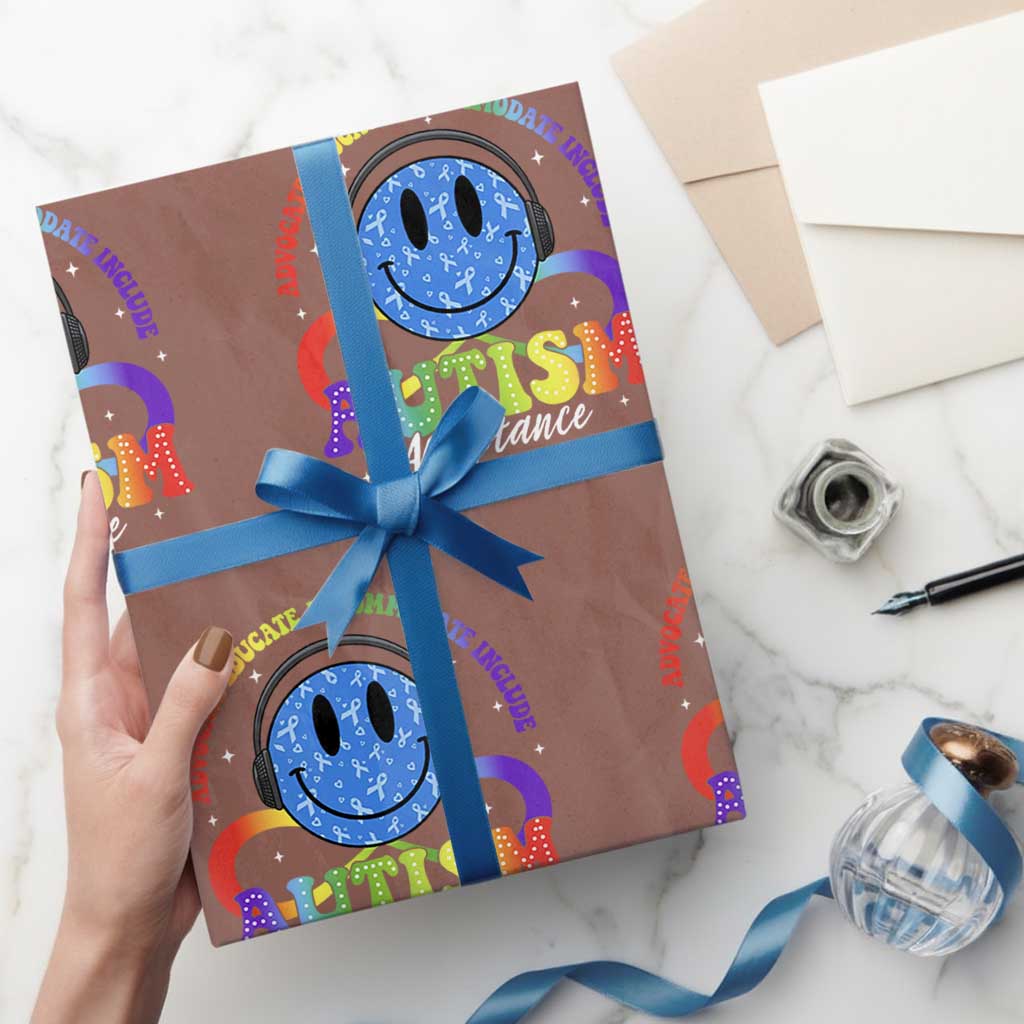 Autism Acceptance Wrapping Paper Roll Acceptance Special Education Teacher Kids TS14 Mocha Print Your Wear