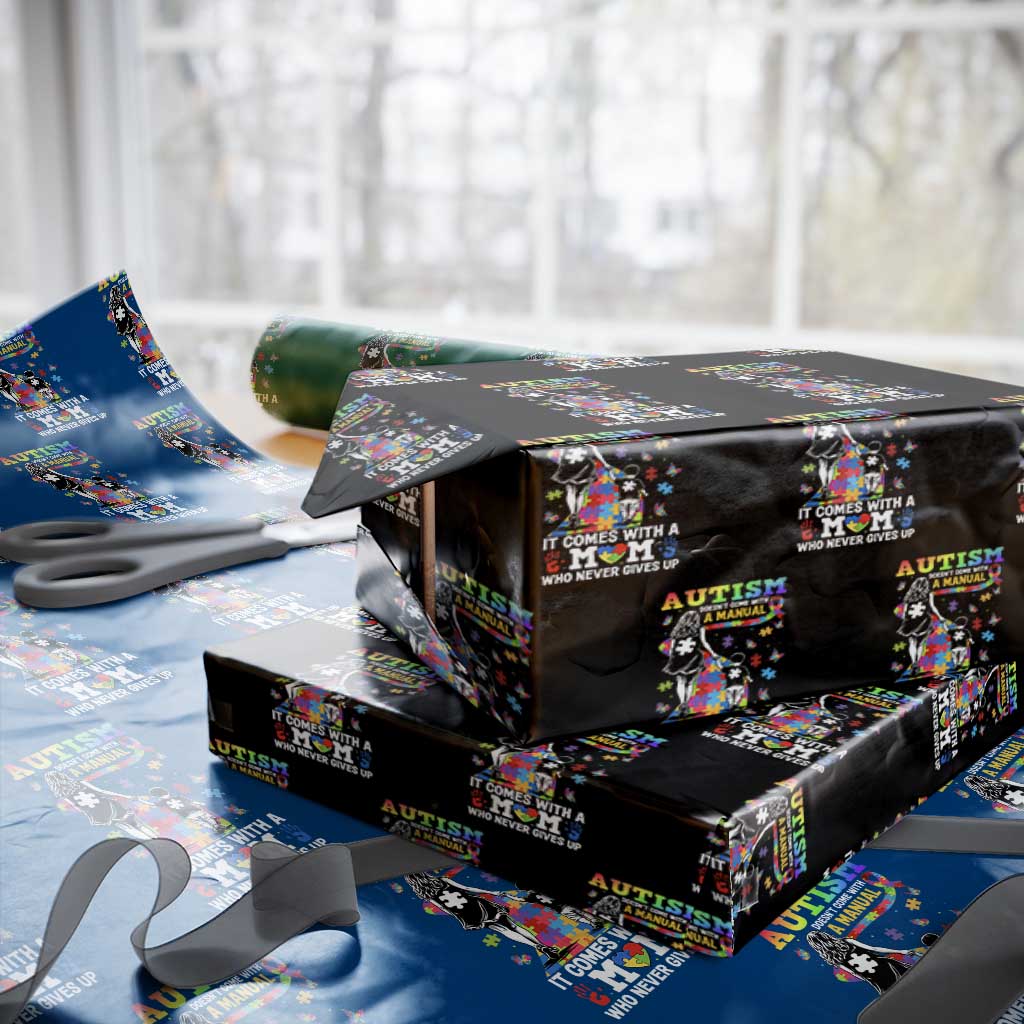 Autism Acceptance Wrapping Paper Roll Doesn't Come with a Manual Autism Mom TS14 Black Print Your Wear