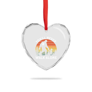 Autism Acceptance Heart Crystal Glass Ornament Autism Dad You'll Never Walk Alone Support TS14 Print Your Wear
