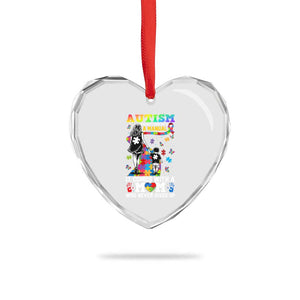Autism Acceptance Heart Crystal Glass Ornament Doesn't Come with a Manual Autism Mom TS14 Print Your Wear