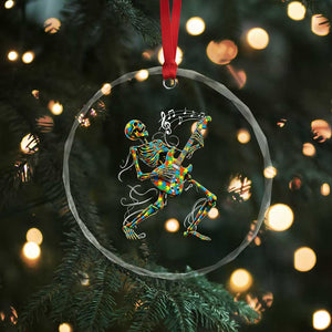 Autism Acceptance Rock Guitar Skeleton Crystal Glass Ornament Music Lover TS12 Print Your Wear