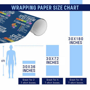 Autism Acceptance Wrapping Paper Roll The Autism Spectrum Is Not Linear TS02 Print Your Wear