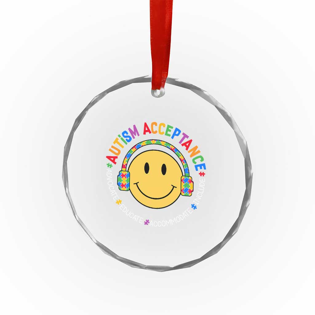 Autism Awareness Acceptance Crystal Glass Ornament Special Education Teacher Kids TS02 Print Your Wear
