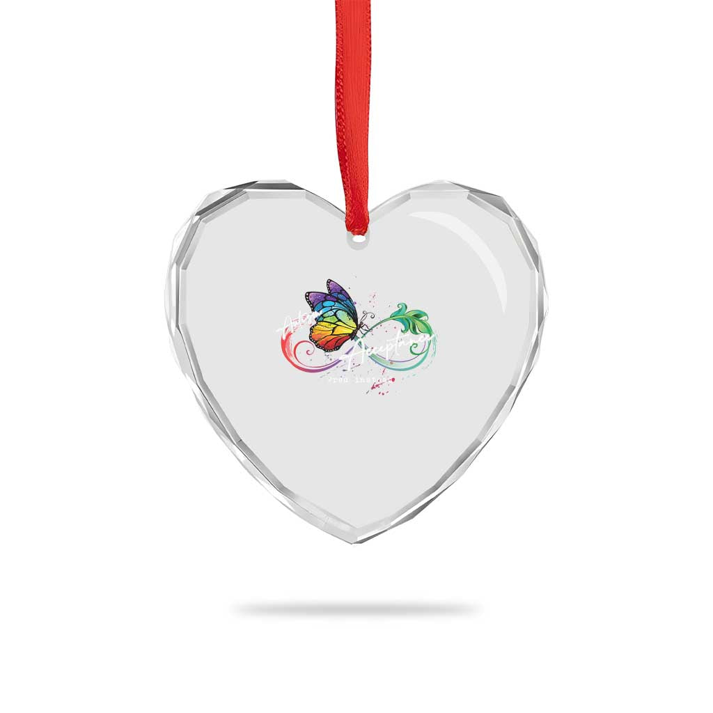 Autism Awareness Acceptance Red Instead Heart Crystal Glass Ornament Infinity Symbol Rainbow Butterfly Feather TS11 Print Your Wear