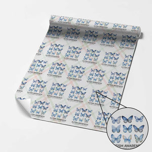 Autism Awareness Blue Butterflies Wrapping Paper Roll Accept Love Understand TS02 Christmas Plaid Print Your Wear