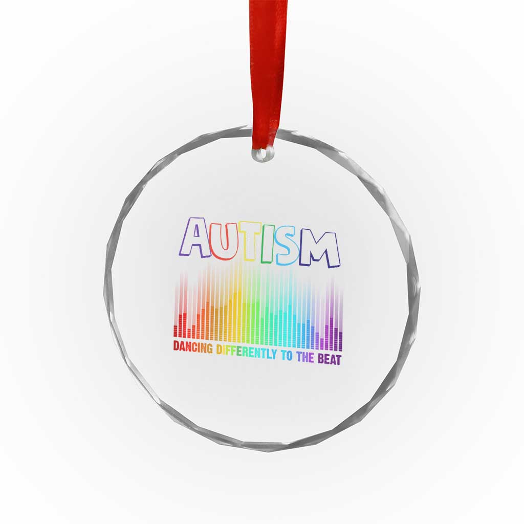 Autism Awareness Crystal Glass Ornament Autism Dancing Differently To The Beat TS11 Print Your Wear