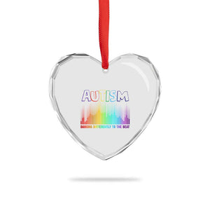Autism Awareness Heart Crystal Glass Ornament Autism Dancing Differently To The Beat TS11 Print Your Wear
