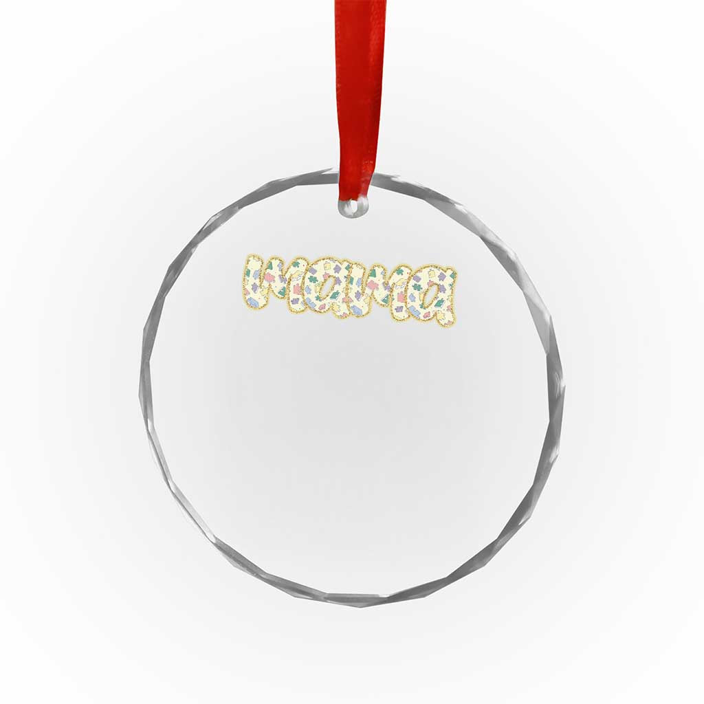Autism Mama Crystal Glass Ornament Autism Awareness Mental Health Puzzle Glitter Print TS11 Print Your Wear
