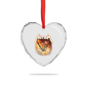 Autism Skeleton Funny Meme Heart Crystal Glass Ornament Fire Burning Flames TS11 Print Your Wear