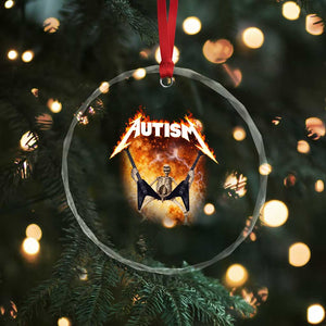 Autism Skeleton Rocker Crystal Glass Ornament Hardcore Rock Style Artwork TS11 Print Your Wear